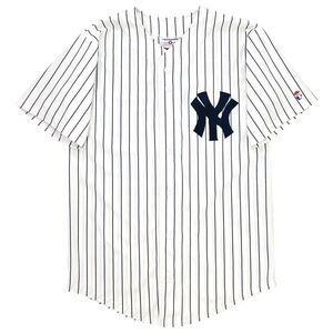 Vintage Yankees Made in USA Mickey Mantle Classic Pinstripe Baseball Jersey sz L